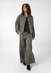 Paneled Detail Wide Leg Pants - December Thieves