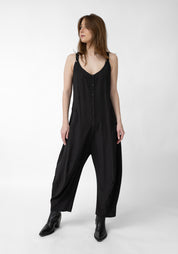 Tapered Leg Button Front Jumpsuit - December Thieves