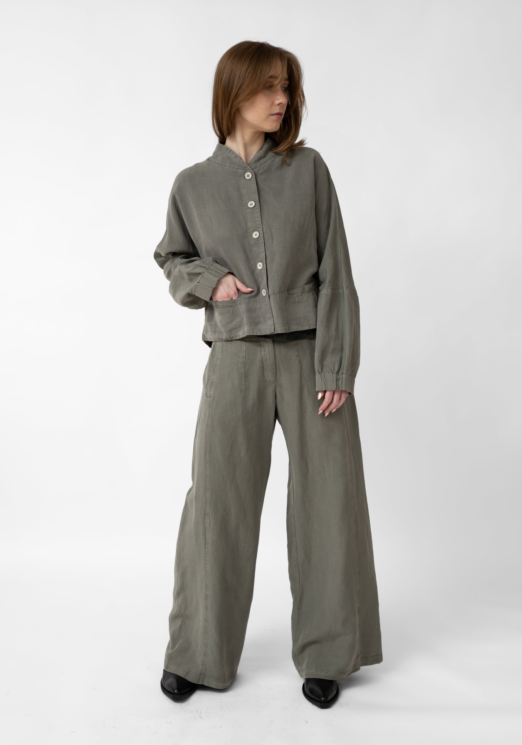 Asymmetric Oversized Cropped Jacket - December Thieves