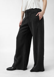 Paneled Detail Wide Leg Pants - December Thieves