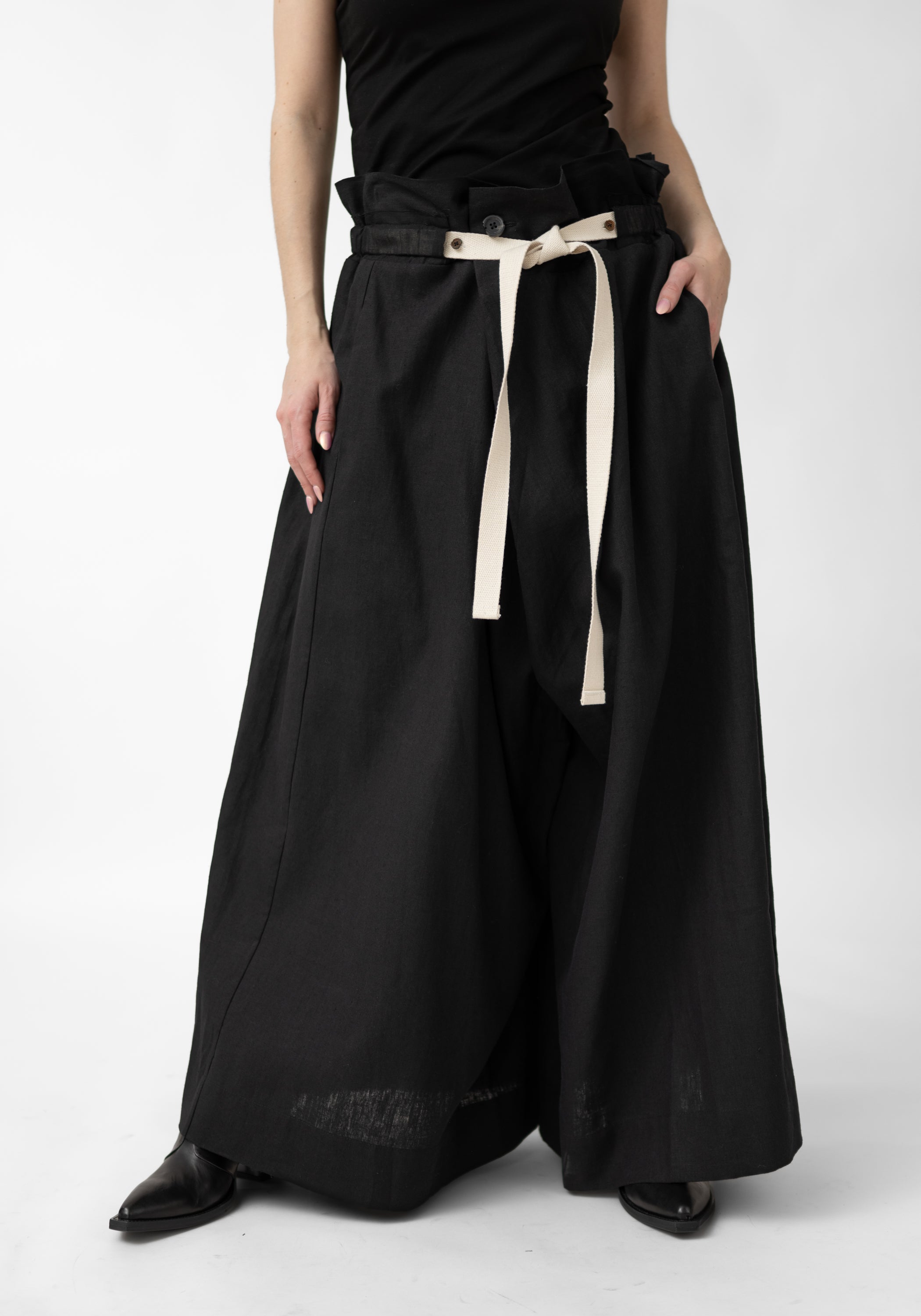 Tie Waist Wide Leg Pants - December Thieves