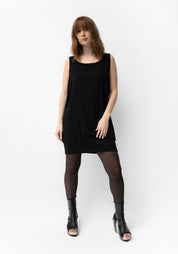 Sleeveless Ribbed Details Tunic