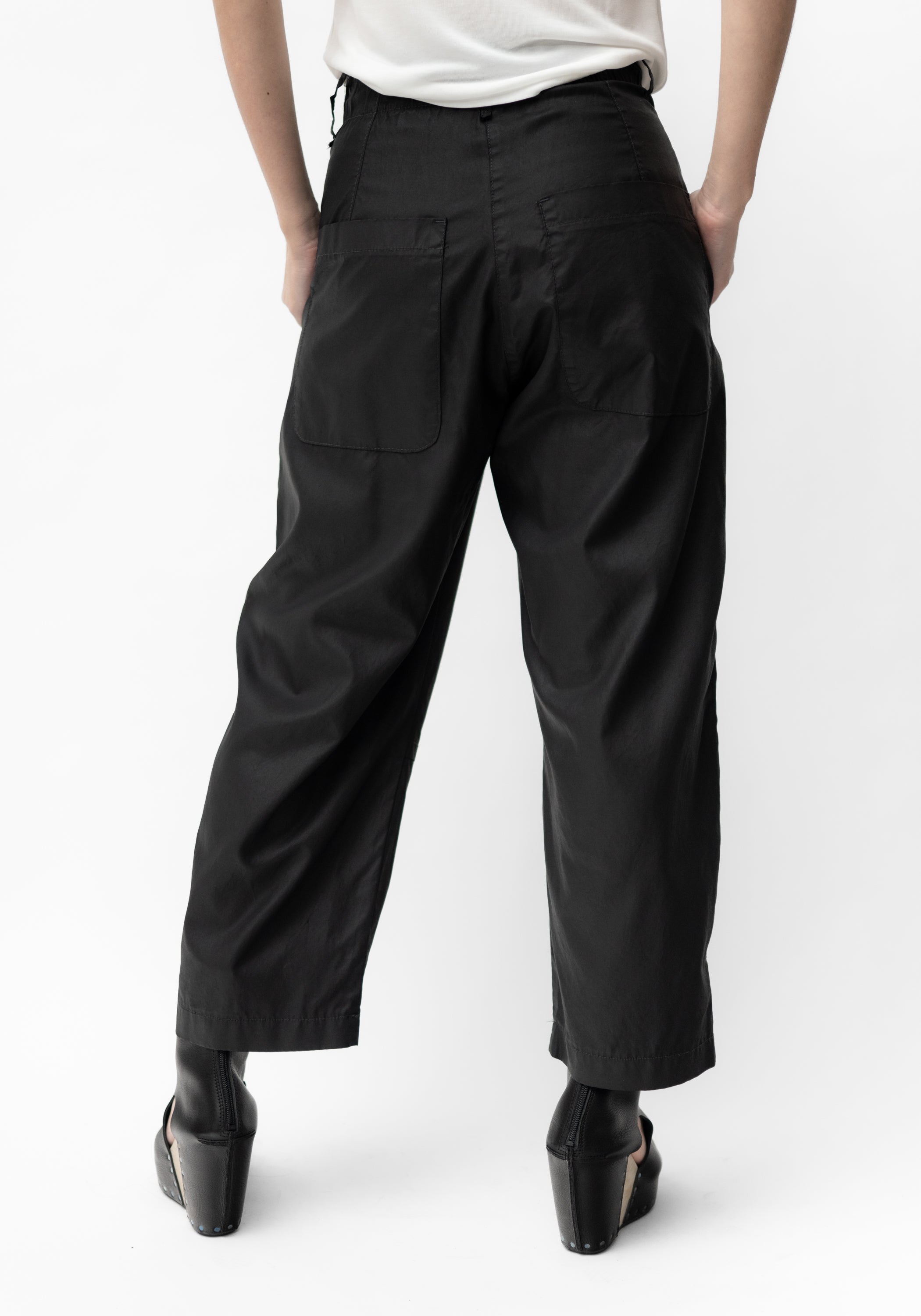 Coated Dart Detail Pants in COBALT, TOAST or BLACK