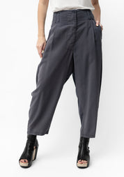 Pleat Waist Cropped Wide Leg Pants in INK, STONE and BLACK