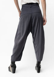 Pleat Waist Cropped Wide Leg Pants in INK, STONE and BLACK