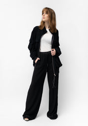 Oversized High Neck Bold Pockets Detail Bomber Jacket