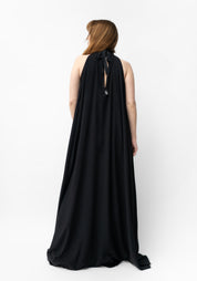 Belt Collar Maxi Dress