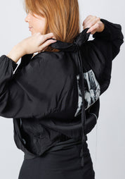 Omonito Draped Tie Collar Blouse