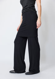 Meryann Skirt Detail Wide Leg Pants