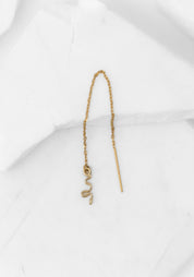 Single 14K Gold Delicate Snake Threader