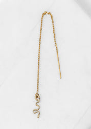 Single 14K Gold Delicate Snake Threader