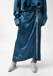 Asymmetric Draped Front Twist Detail Skirt - December Thieves