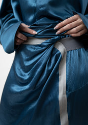 Asymmetric Draped Front Twist Detail Skirt - December Thieves
