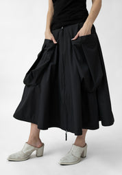Zip Front Pocket Details A-Line Skirt - December Thieves