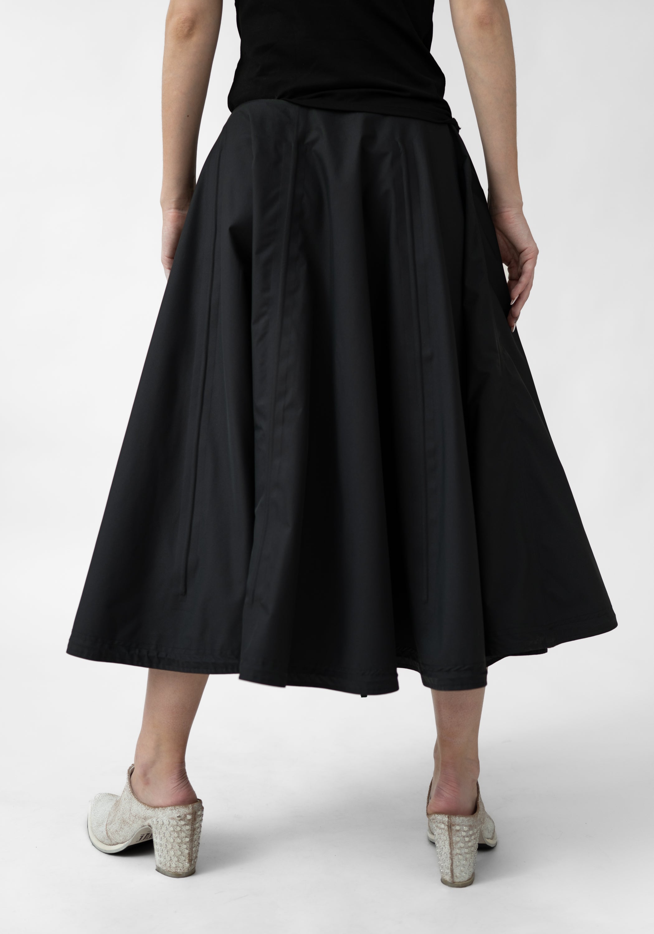 Zip Front Pocket Details A-Line Skirt - December Thieves
