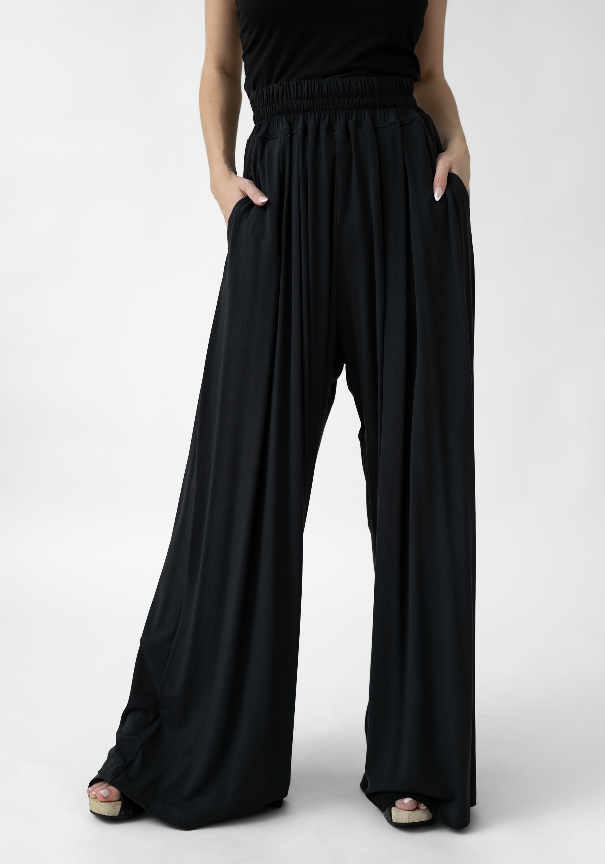 Wide Leg Bamboo Jersey Pants - December Thieves