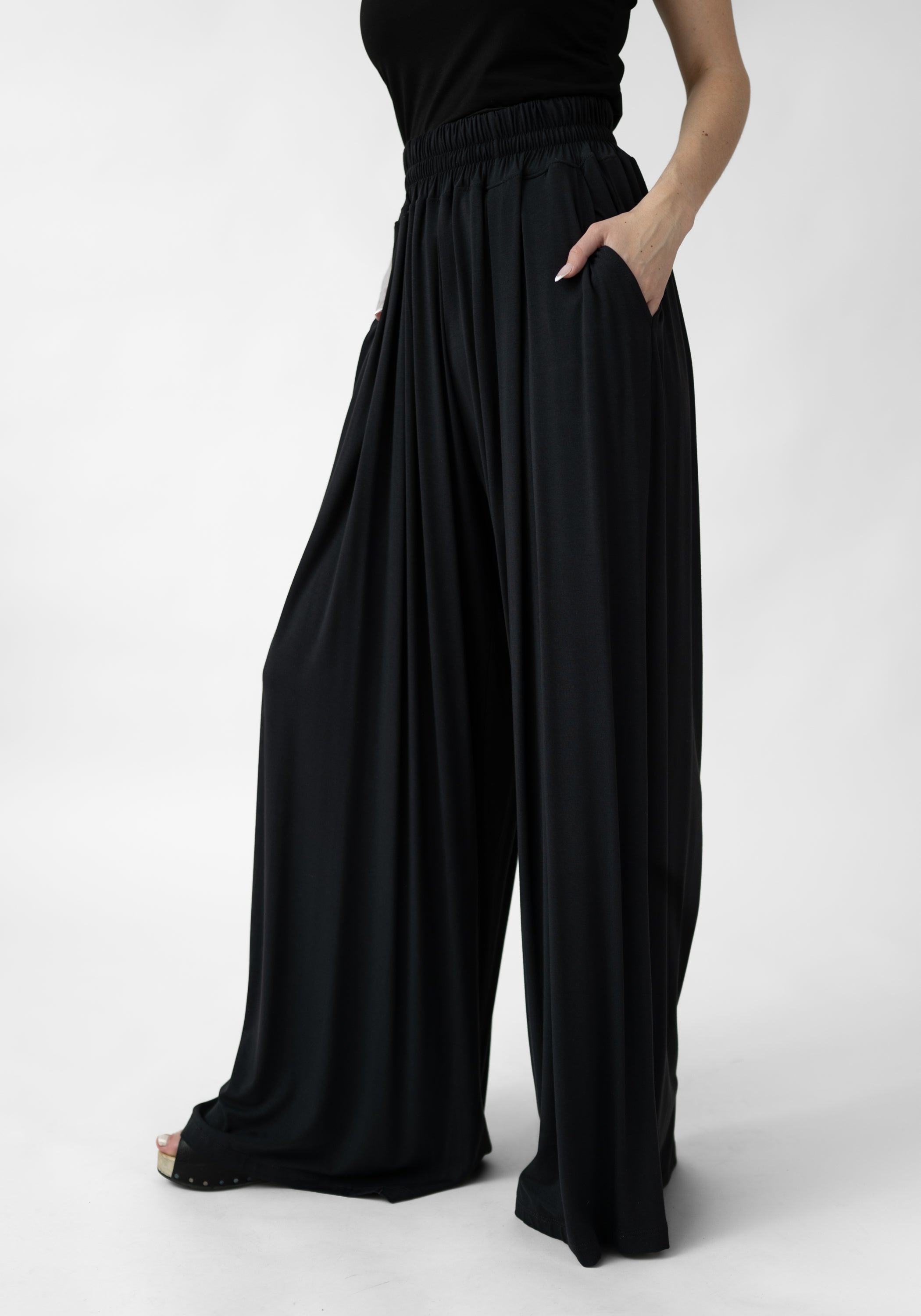 Wide Leg Bamboo Jersey Pants - December Thieves
