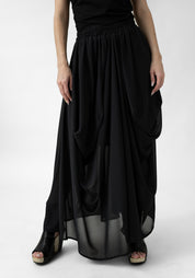 Drape Detail Layered Maxi Skirt - December Thieves