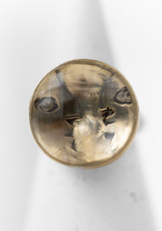 Gold Plated Cut Crystal Hidden Faces Detail Ring