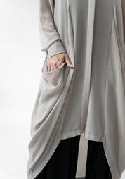 Asymmetric Semi-Sheer Tunic Blouse - December Thieves