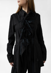 Tie Front Ruffle Blazer - December Thieves