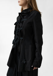 Tie Front Ruffle Blazer - December Thieves