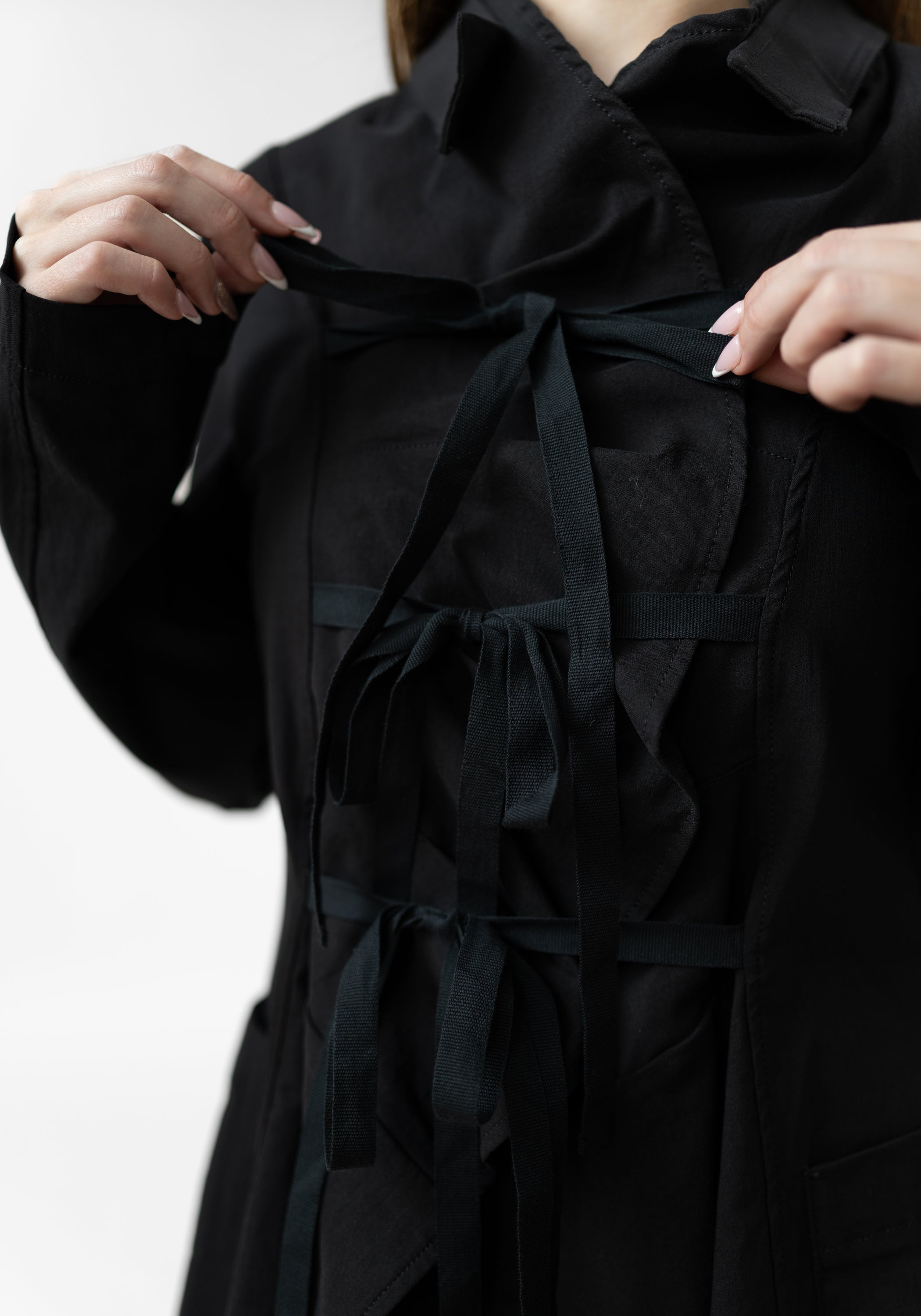 Tie Front Ruffle Blazer - December Thieves