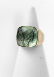 Gold Plated Cut Crystal Birds Detail Ring