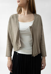 Tie Front Knit Drop Shoulder Cardigan - December Thieves
