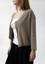Tie Front Knit Drop Shoulder Cardigan - December Thieves