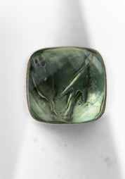 Gold Plated Cut Crystal Birds Detail Ring