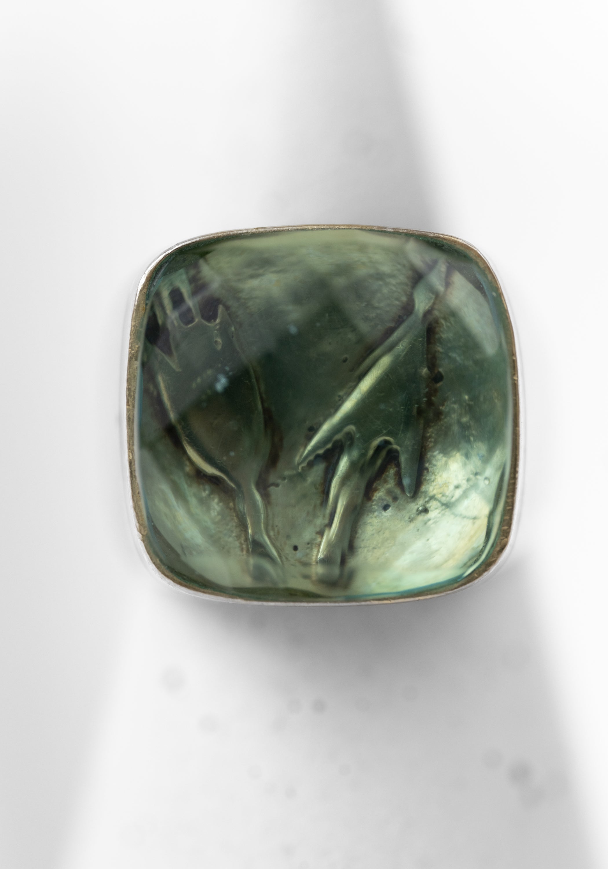 Gold Plated Cut Crystal Birds Detail Ring