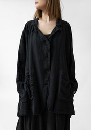 Oversized Drop Shoulder Linen Jacket - December Thieves