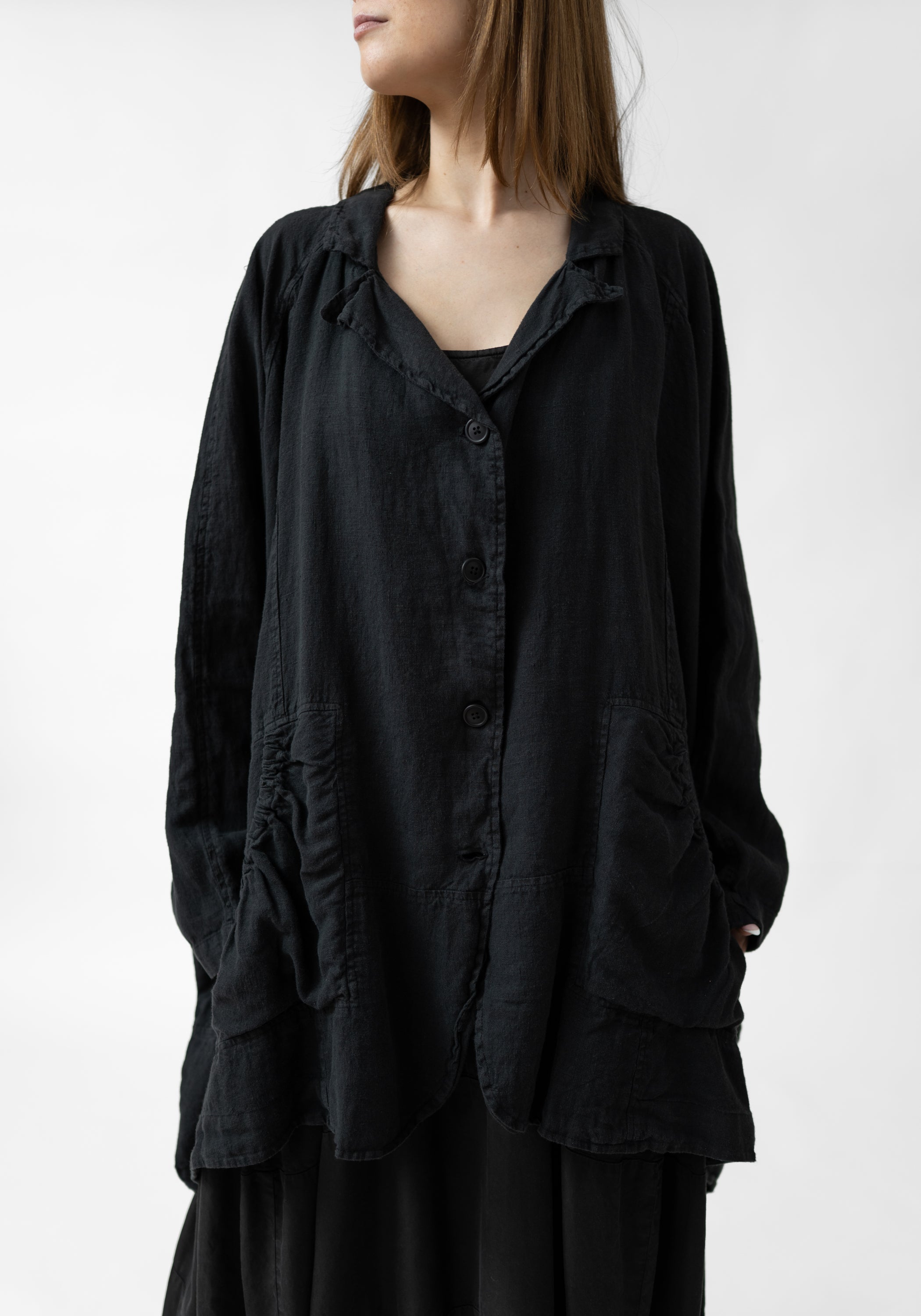 Oversized Drop Shoulder Linen Jacket - December Thieves