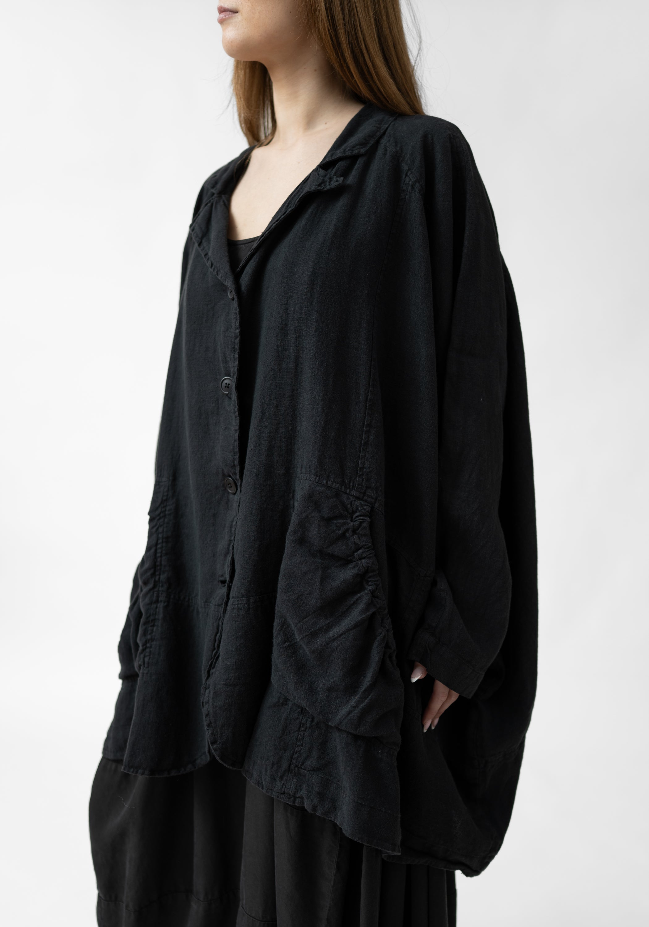 Oversized Drop Shoulder Linen Jacket - December Thieves