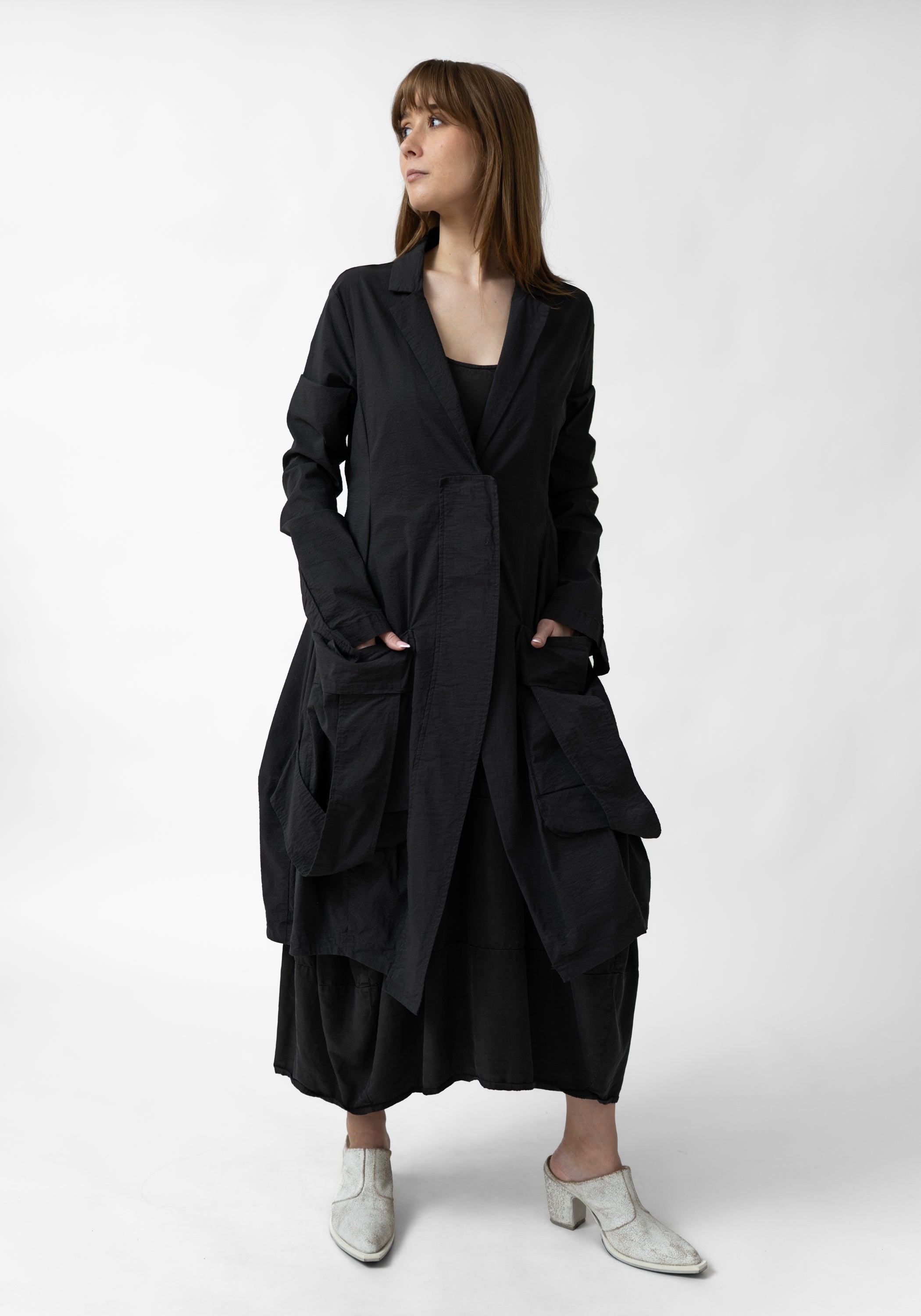 Tailored Bold Pocket Detail Coat - December Thieves