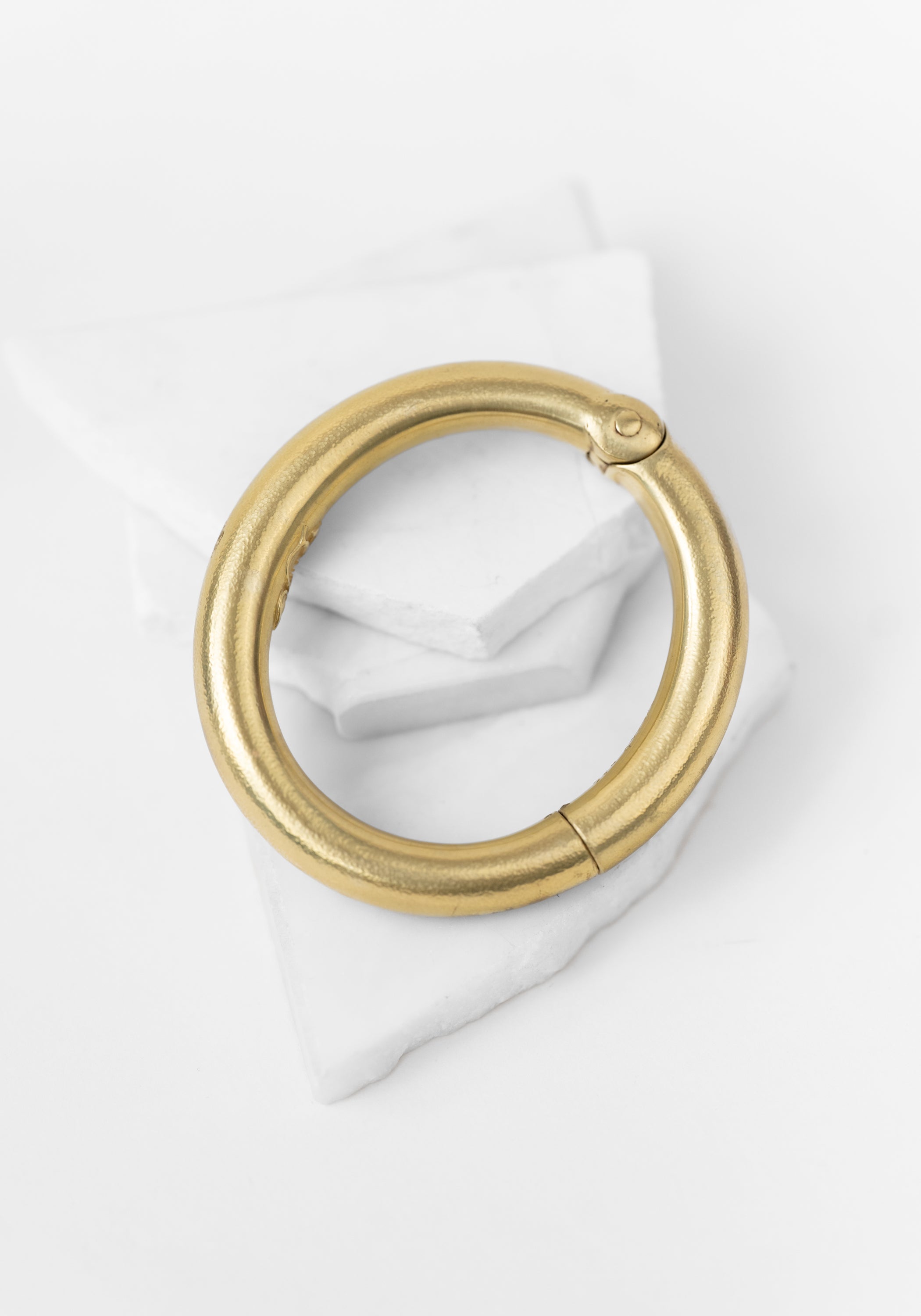 Thick Hinged Gold Plated Cuff Bracelet