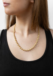 Gold Plated Graduated Ball Chain Necklace