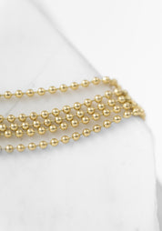 Thin Layered Gold Plated Ball Chain Bracelet