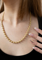 Gold Plated Graduated Ball Chain Necklace