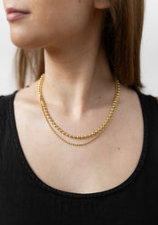 Gold Plated Layered Ball Chain Necklace