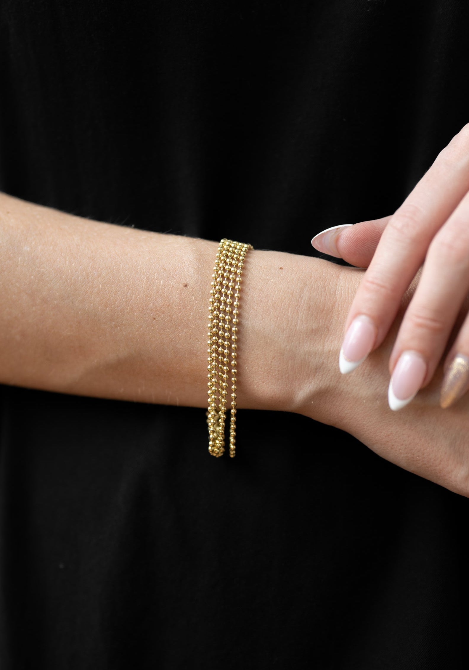 Thin Layered Gold Plated Ball Chain Bracelet