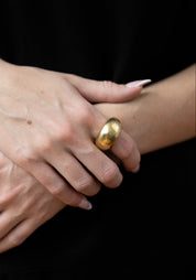 Gold Plated Domed Ring