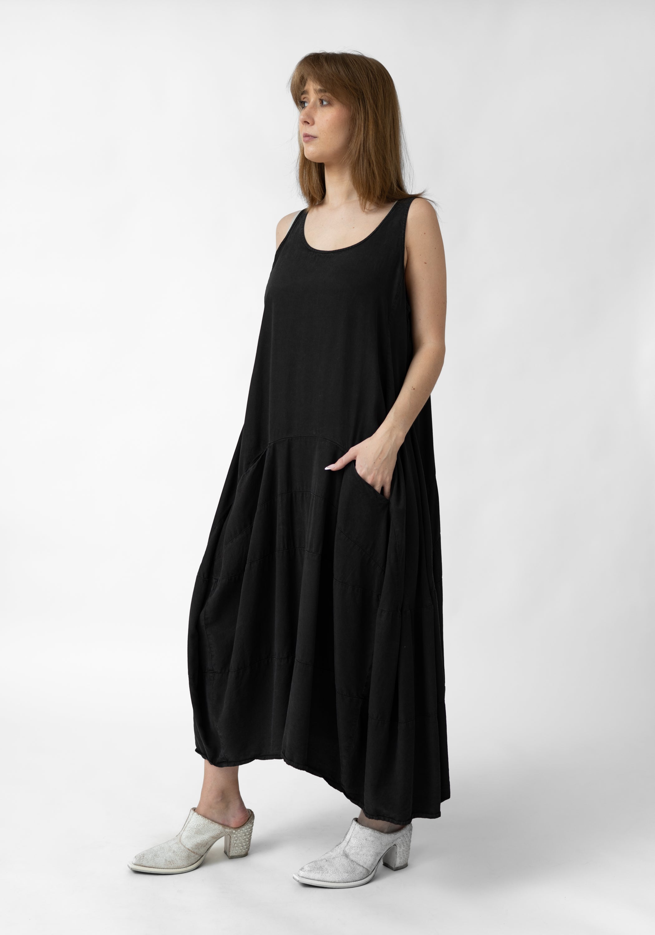 Paneled A-Line Maxi Bubble Dress - December Thieves