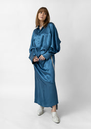 Asymmetric Draped Front Twist Detail Skirt - December Thieves