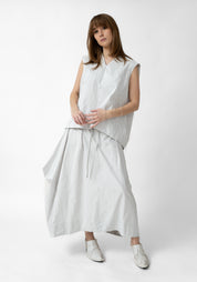 Floating Yarn Asymmetric Geometric Midi Skirt - December Thieves