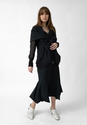 Zip Front Flared Hem Pencil Skirt - December Thieves