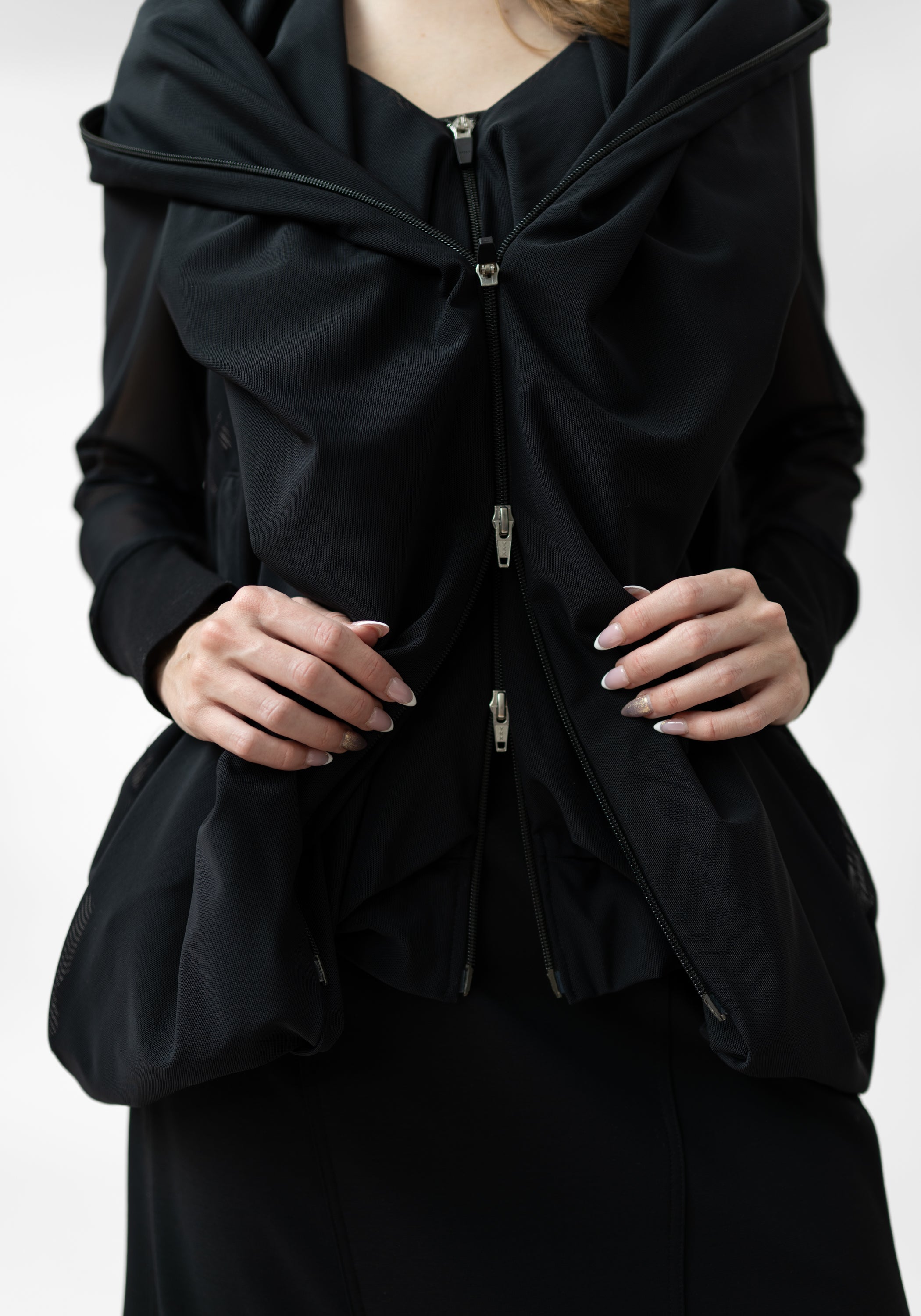 Double Layered Zip Front Mesh Jacket | divka – December Thieves
