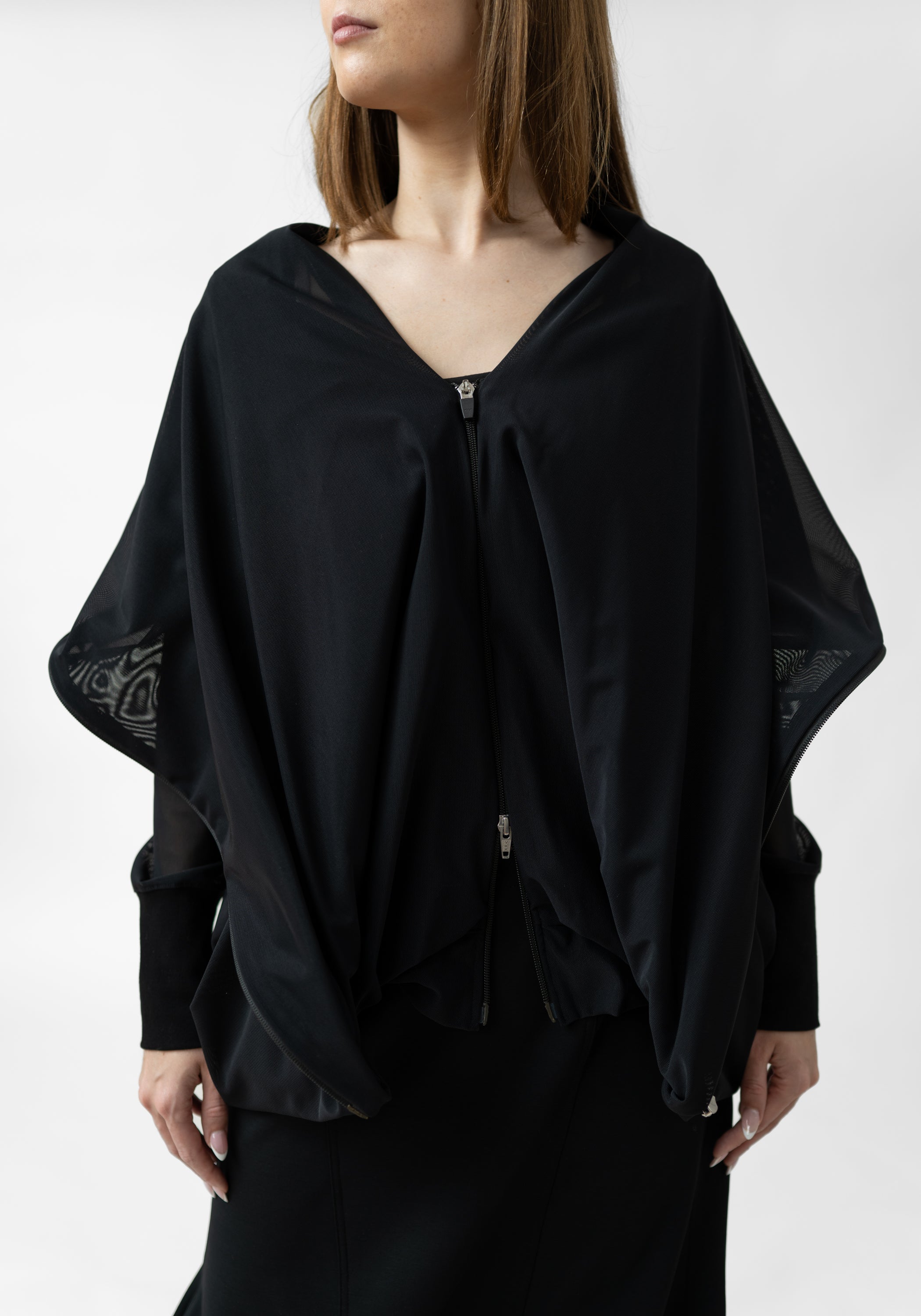 Double Layered Zip Front Mesh Jacket - December Thieves