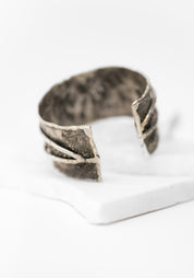 Sterling and Bronze Reticulated Cuff